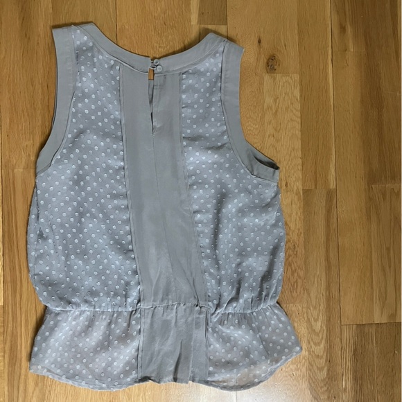 Daniel Rainn Gray Sleeveless Polka Dot Blouse - Picture 4 of 8